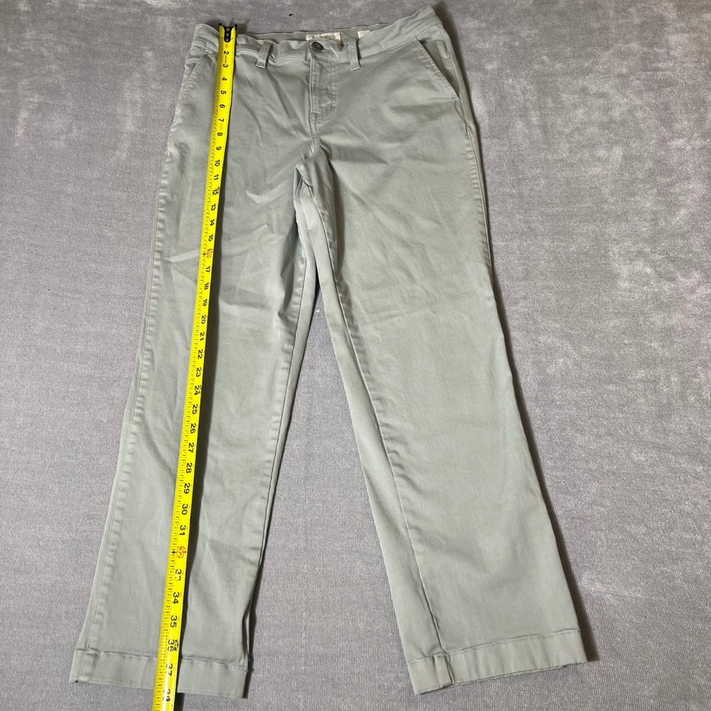 Lucky Brand Womens Sage Green Chino Pants Straight Leg Size 8 29 Stretch Cotton - Picture 2 of 9